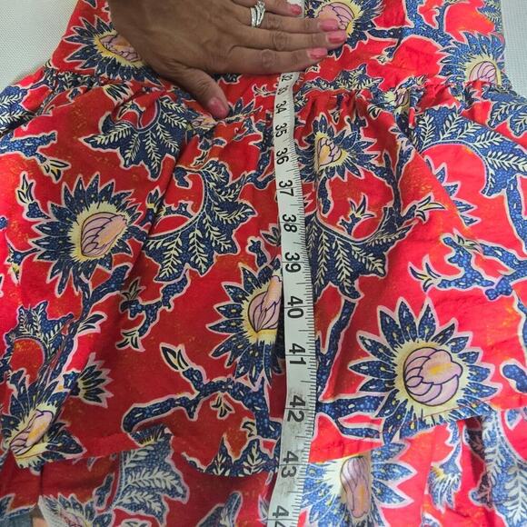 House of Harlow 1960 Red Floral Cottage Core Prairie Midi Dress Sz XS - Picture 13 of 13